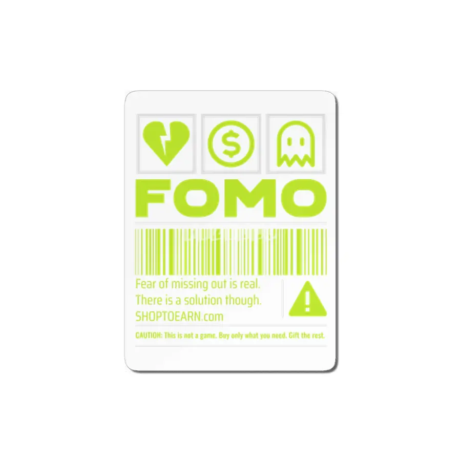 FOMO Design Shop To Earn Crypto Back MDF Tablo