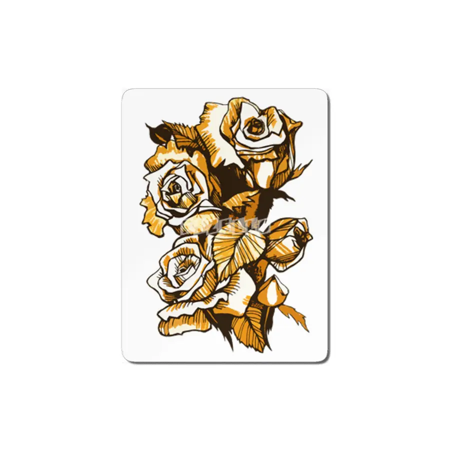 Blooming Roses, Floral Art Ink Markers Sketch MDF Tablo