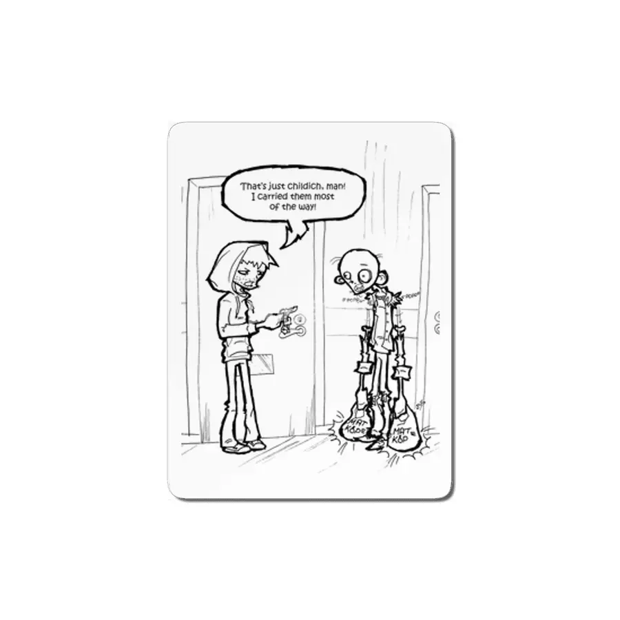Necromania; Zombie don't want to carry the shopping bags MDF Tablo