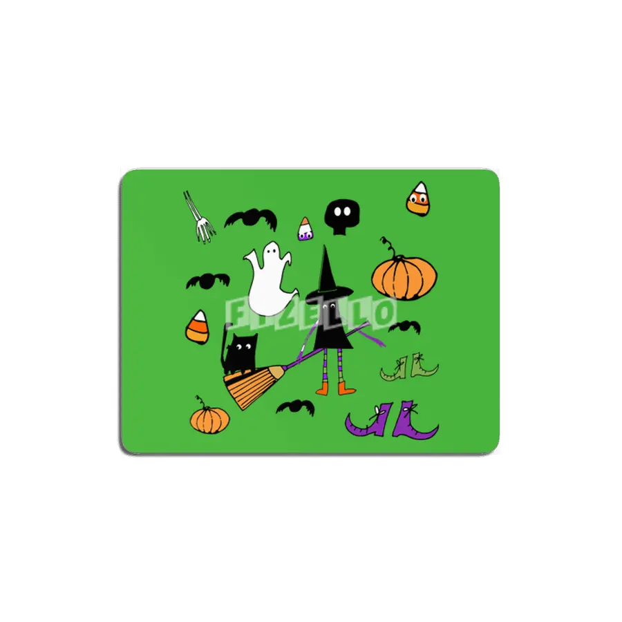 Cute Halloween Witch and Friends MDF Tablo