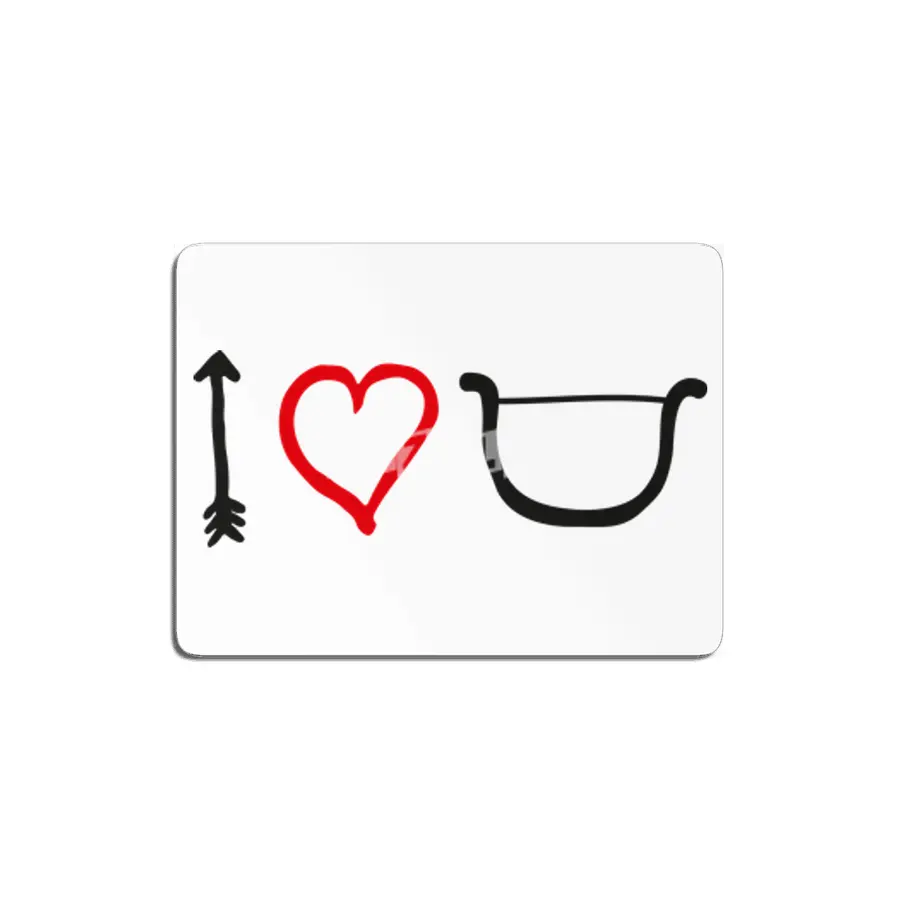 I love you bow arrow heart Cupid Valentine's day MDF Tablo