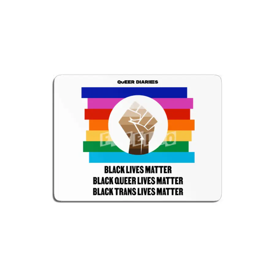 Rainbow Black Lives Matter Circle Light MDF Tablo