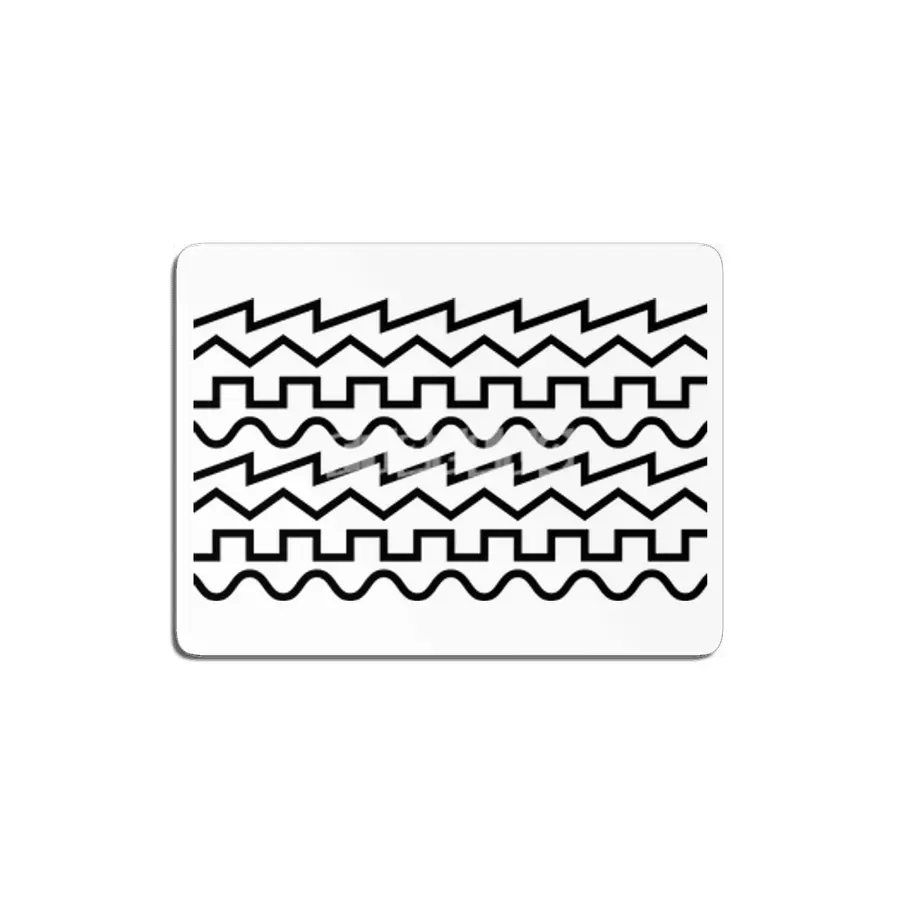 Synth Waves (Black) MDF Tablo