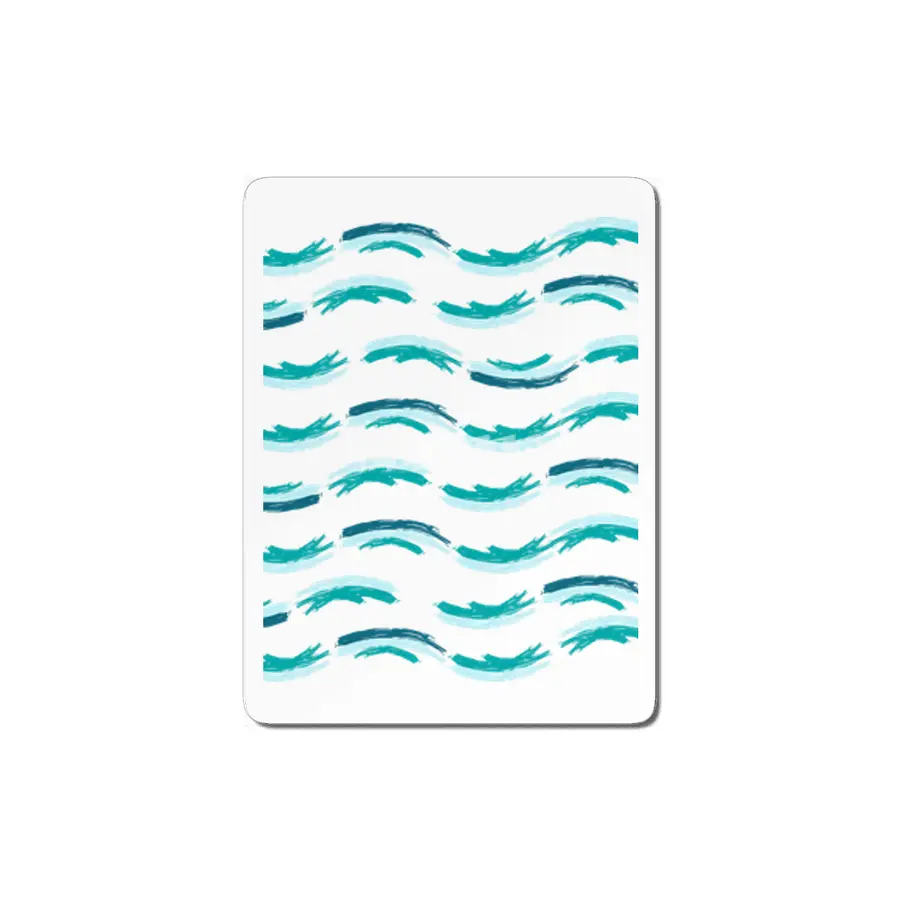Blue Sea Waves Pattern-Enjoy Summer And Salt Life MDF Tablo