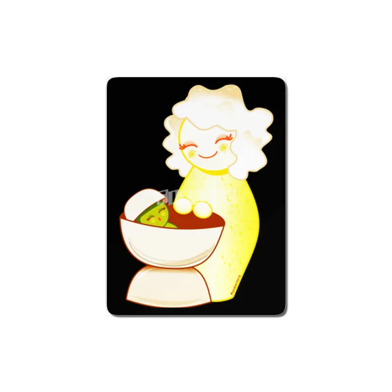 Kokeshis Sweet mother and Little Pistachio MDF Tablo