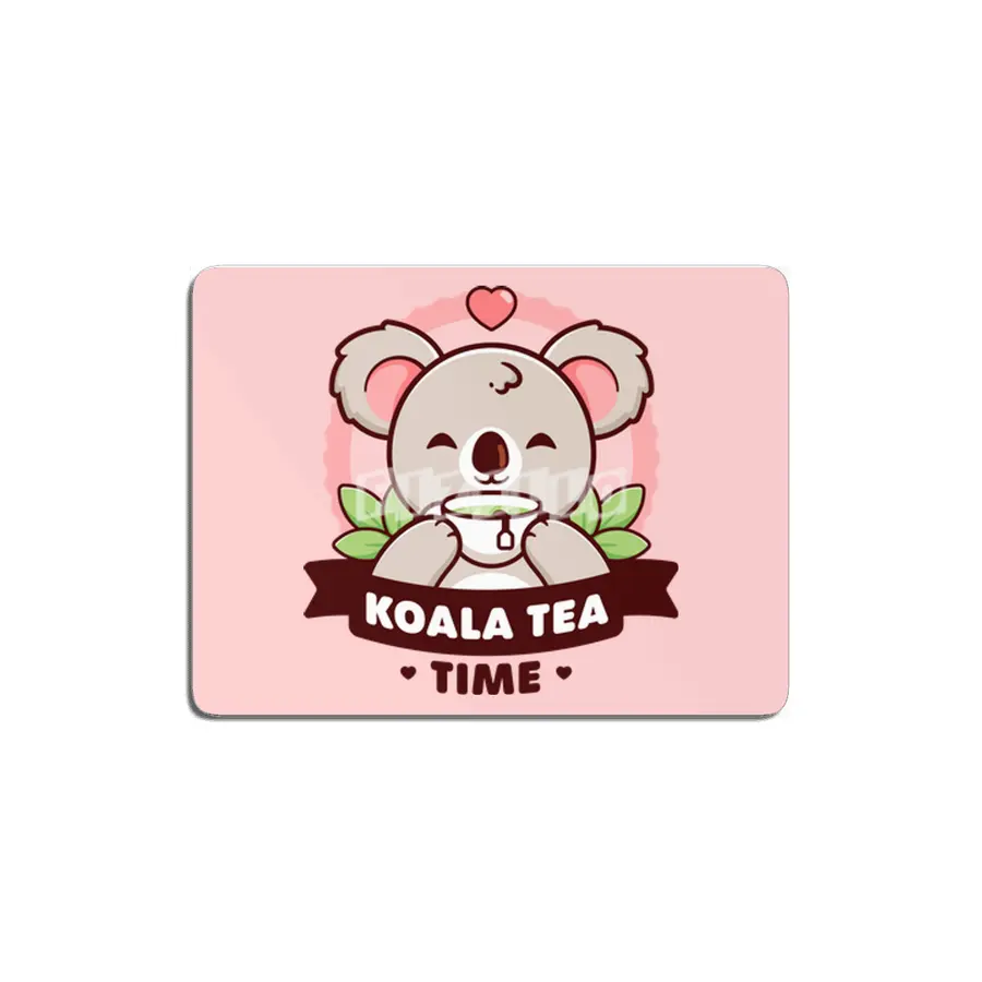 Koala-Tea Time - Cute Koala Pun MDF Tablo