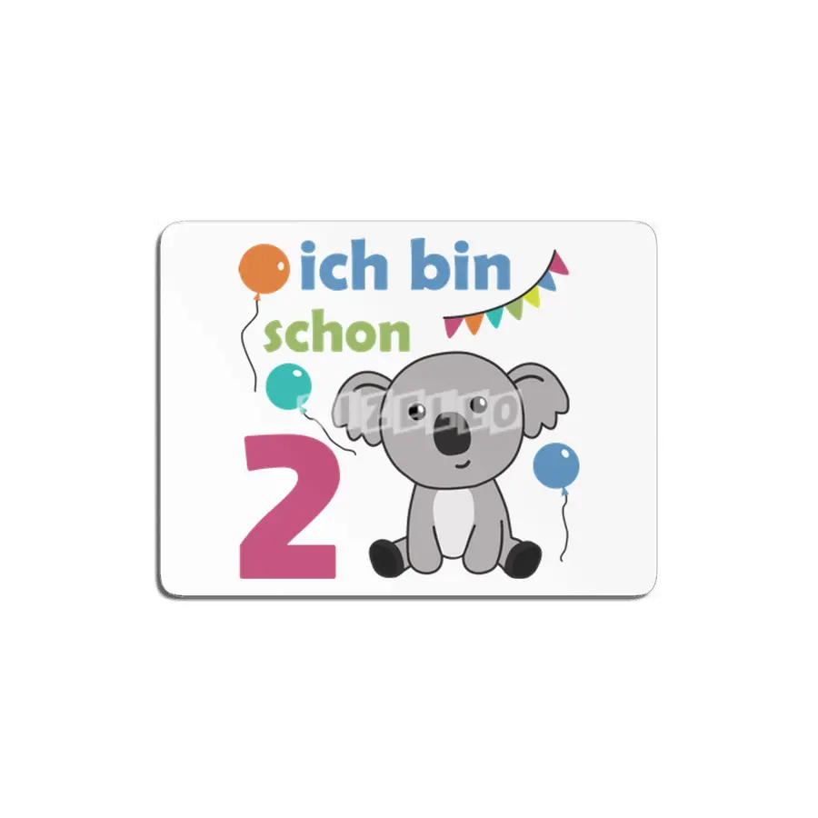 2nd Birthday Koala Two Years Old Cute Animals MDF Tablo