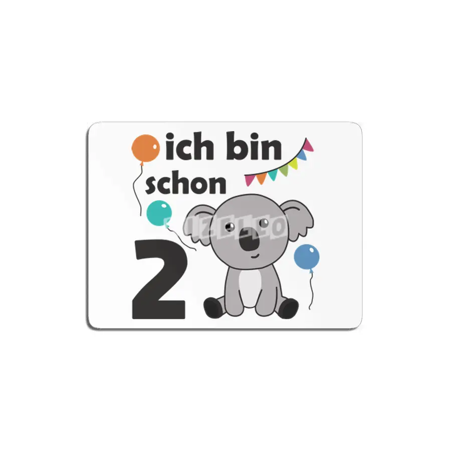 2nd Birthday Koala Two Years Old Cute Animals MDF Tablo