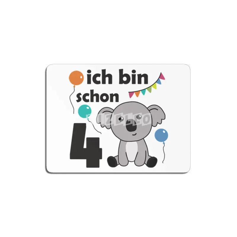 4th Birthday Koala Four Years Old Cute Animals MDF Tablo