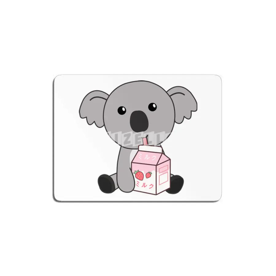 Kawaii Koala Retro Japanese Strawberry Milkshake MDF Tablo