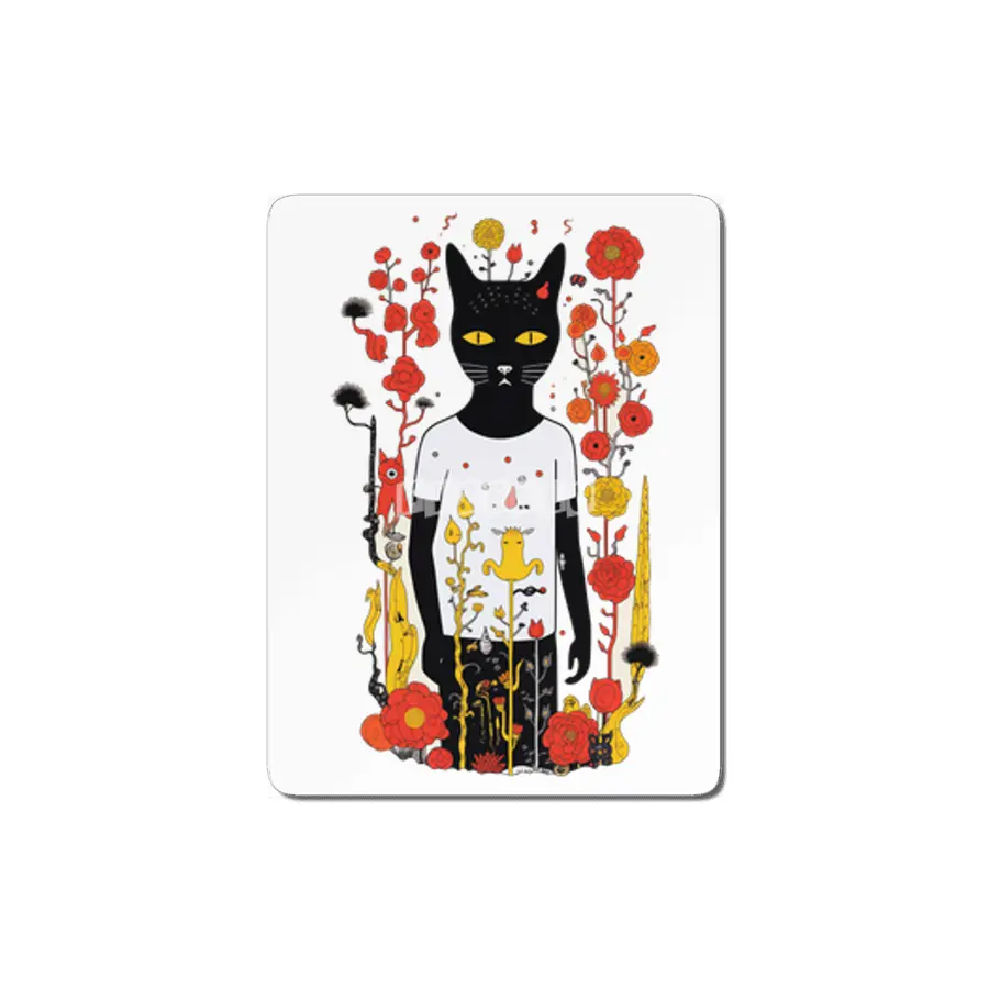 Autumn Teen Cat Fashion MDF Tablo