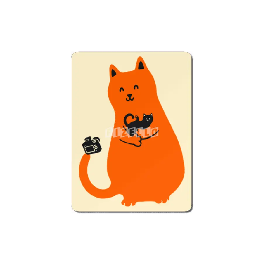 Happy go Lucky Cat Selfie MDF Tablo