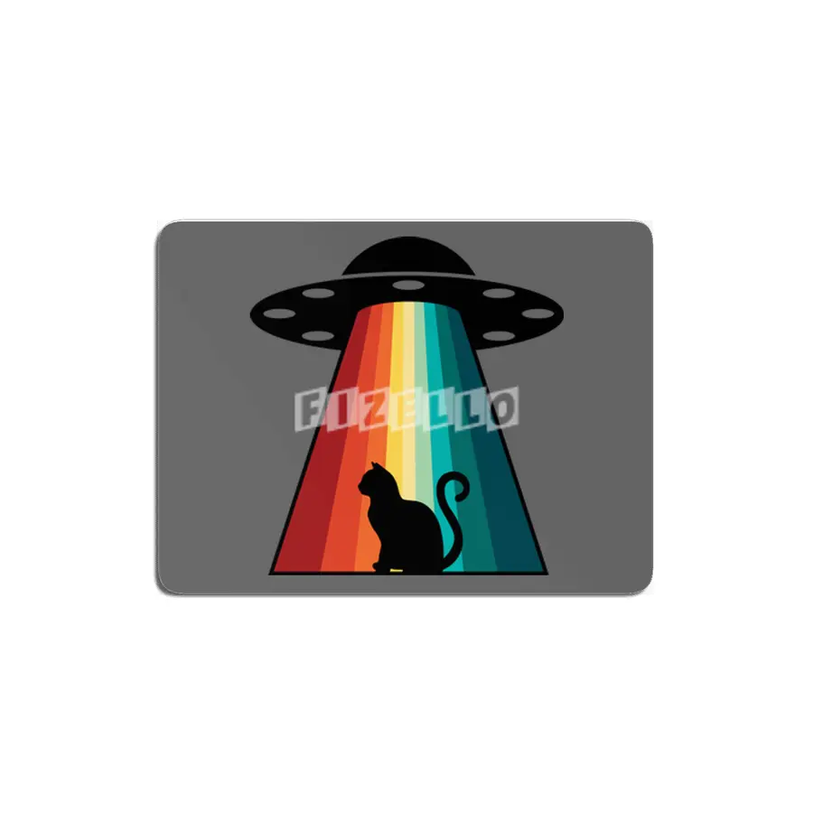 Alien & Cat Retro Rays MDF Tablo