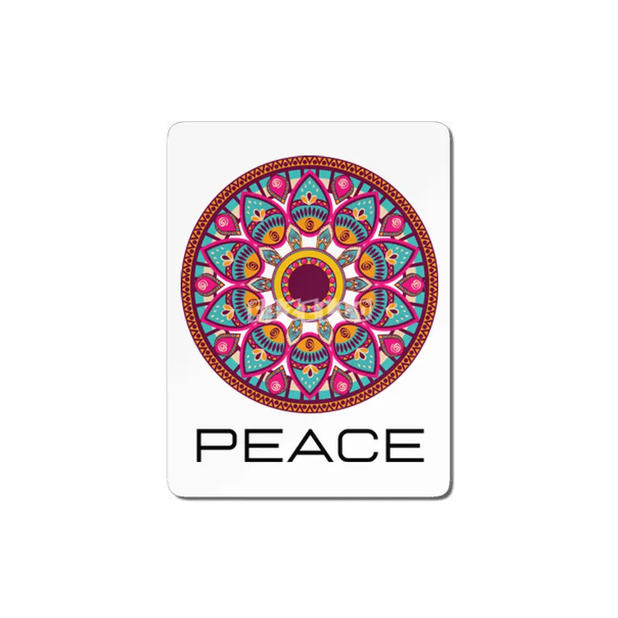 Peace Mandala | Yoga | Pilates | Rave | Floral MDF Tablo