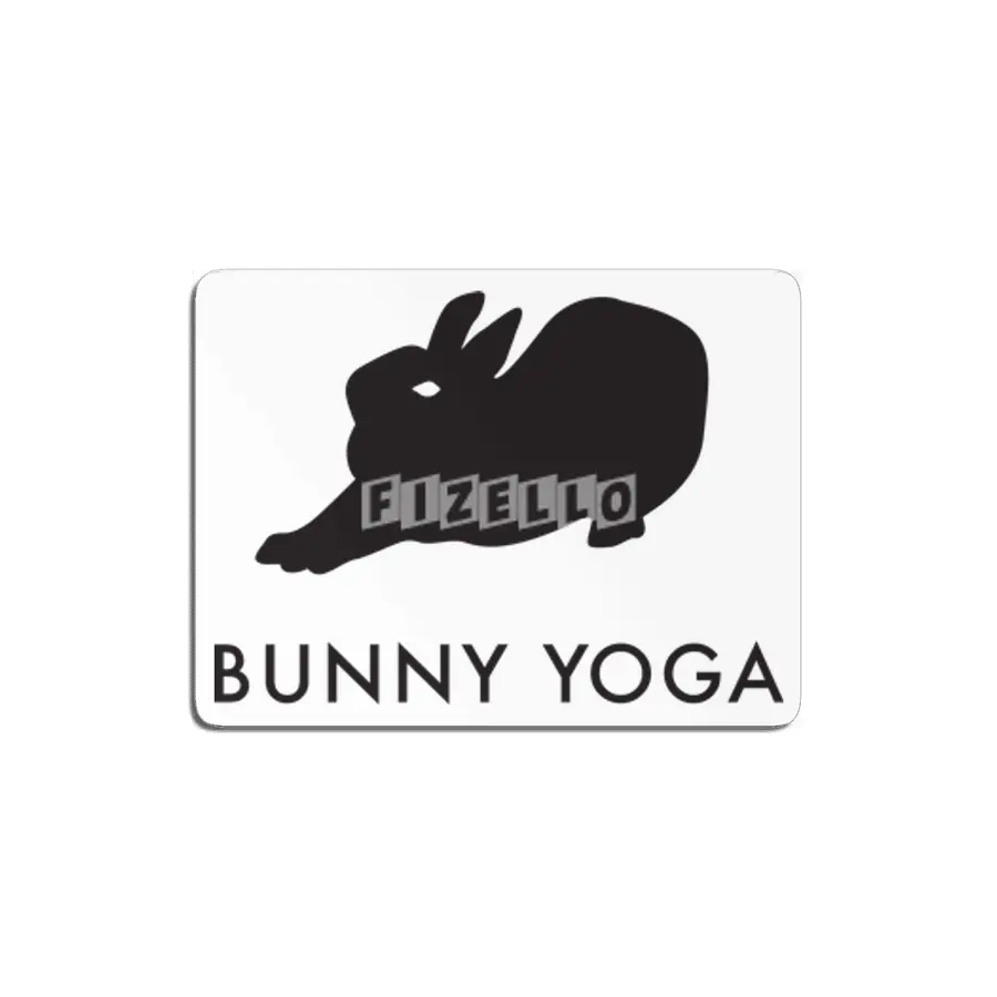 Bunny Yoga Black MDF Tablo