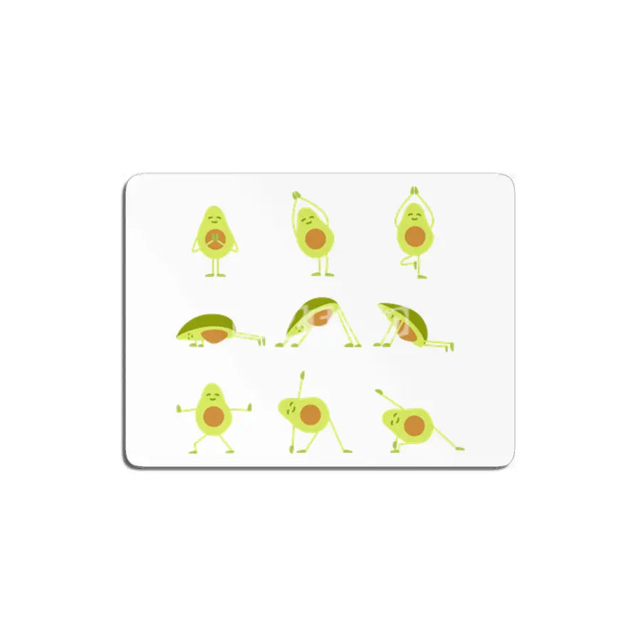 Avocados doing yoga (original) MDF Tablo
