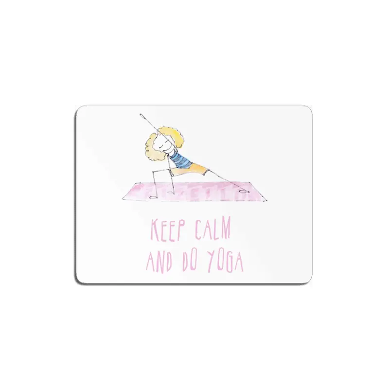 Happy girl in the yoga position MDF Tablo