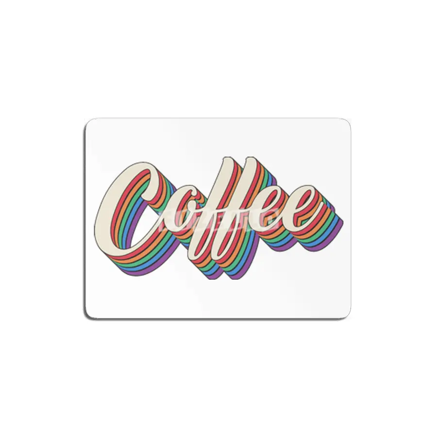 Coffee Colourful Text MDF Tablo
