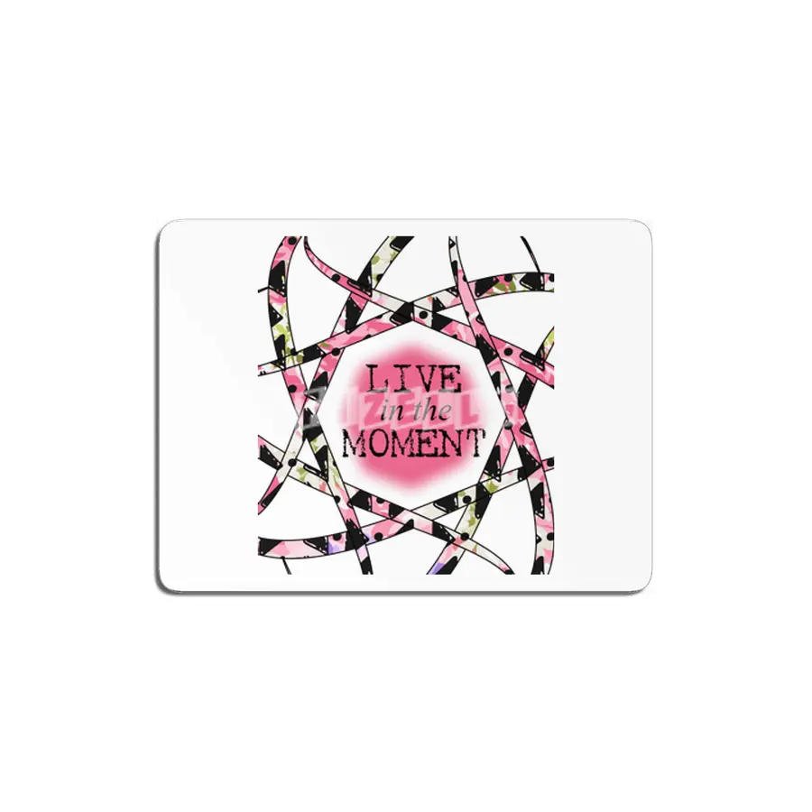 Live in the Moment - colorful ribbon design MDF Tablo