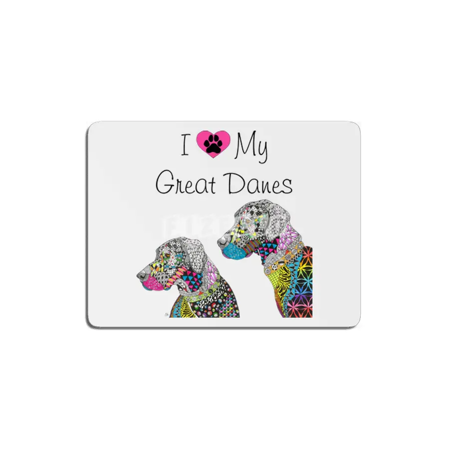 Cute and Colorful I Love My Great Danes MDF Tablo