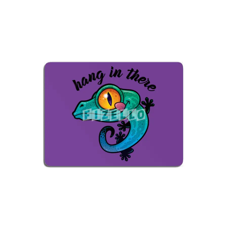 Hang In There Colorful Gecko MDF Tablo