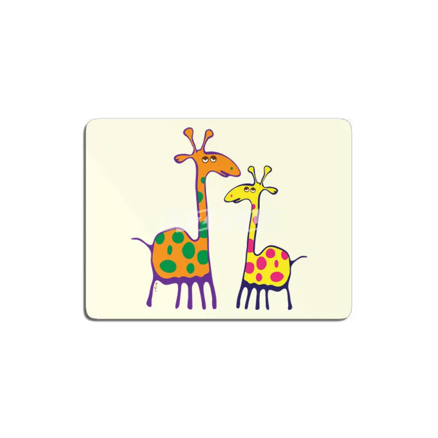 Couple of colorful giraffes MDF Tablo