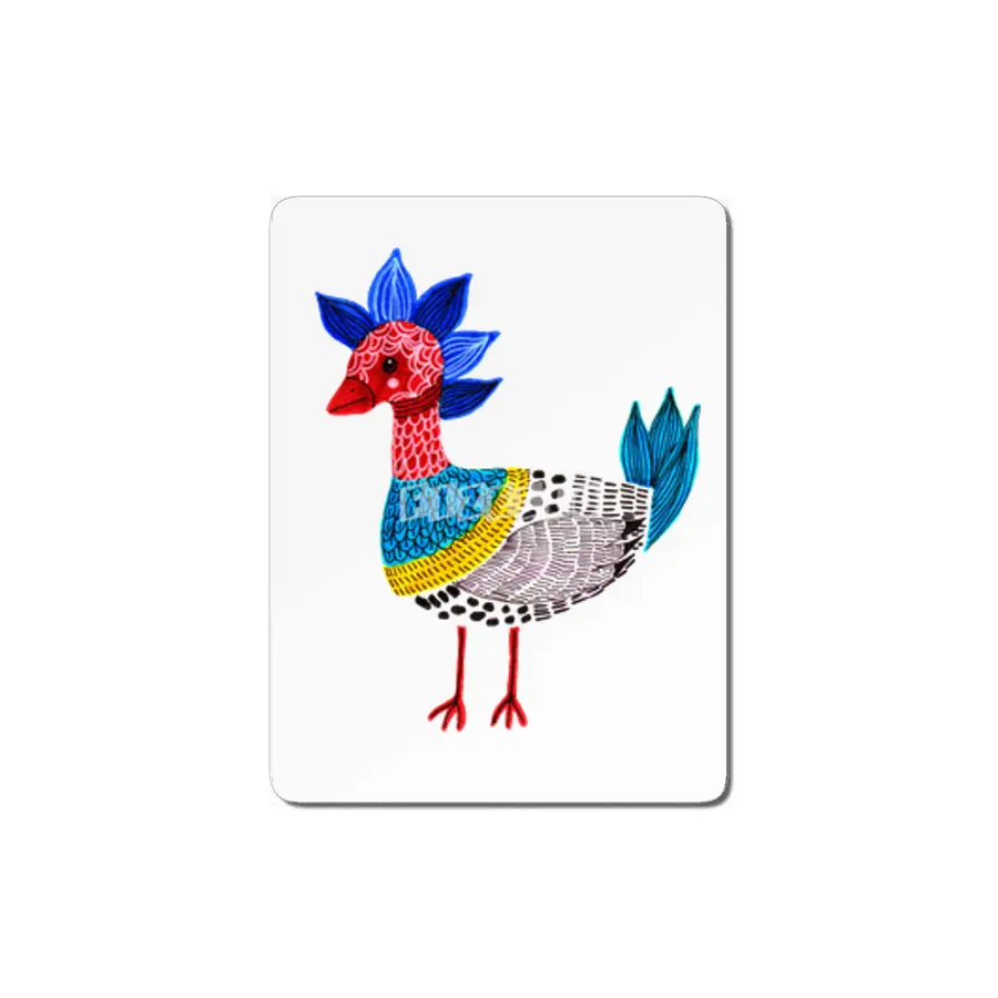 Little Colorful Bird MDF Tablo