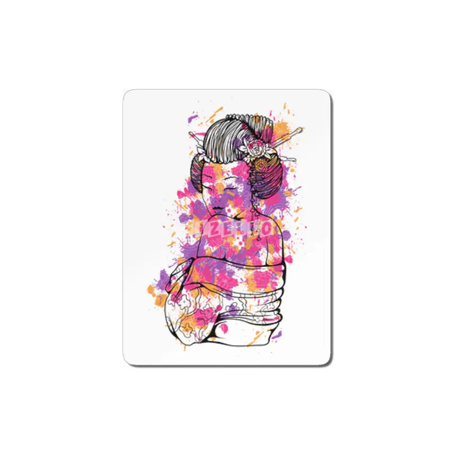 SEXY JAPANESE WOMAN - Colorful Kimono Woman MDF Tablo
