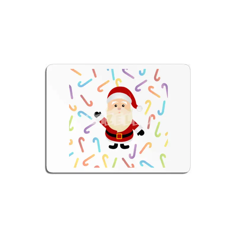 Christmas Santa Claus with colorful candy cane MDF Tablo