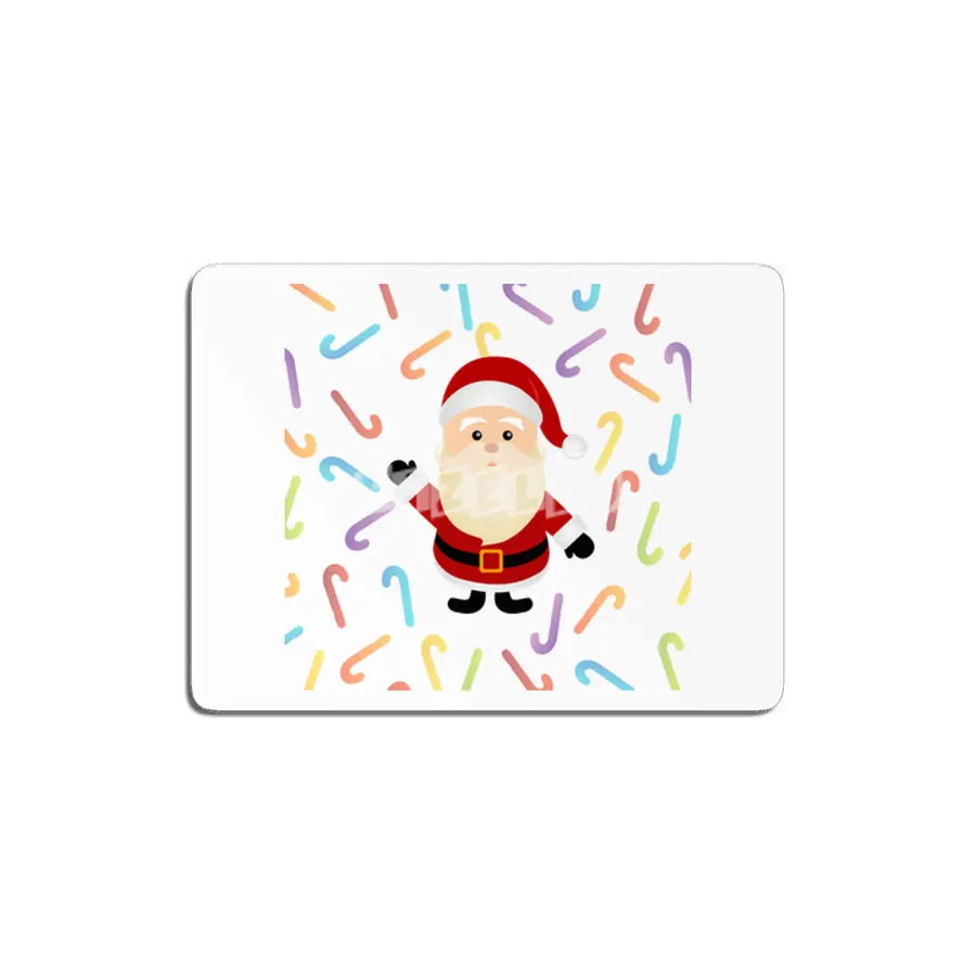 Christmas Santa Claus with colorful candy cane MDF Tablo