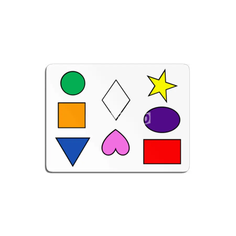 Learn with Colorful Shapes MDF Tablo