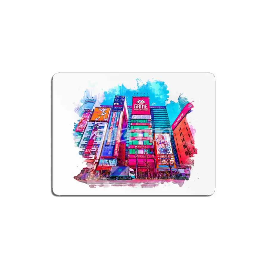 Japan Colorful Street city MDF Tablo
