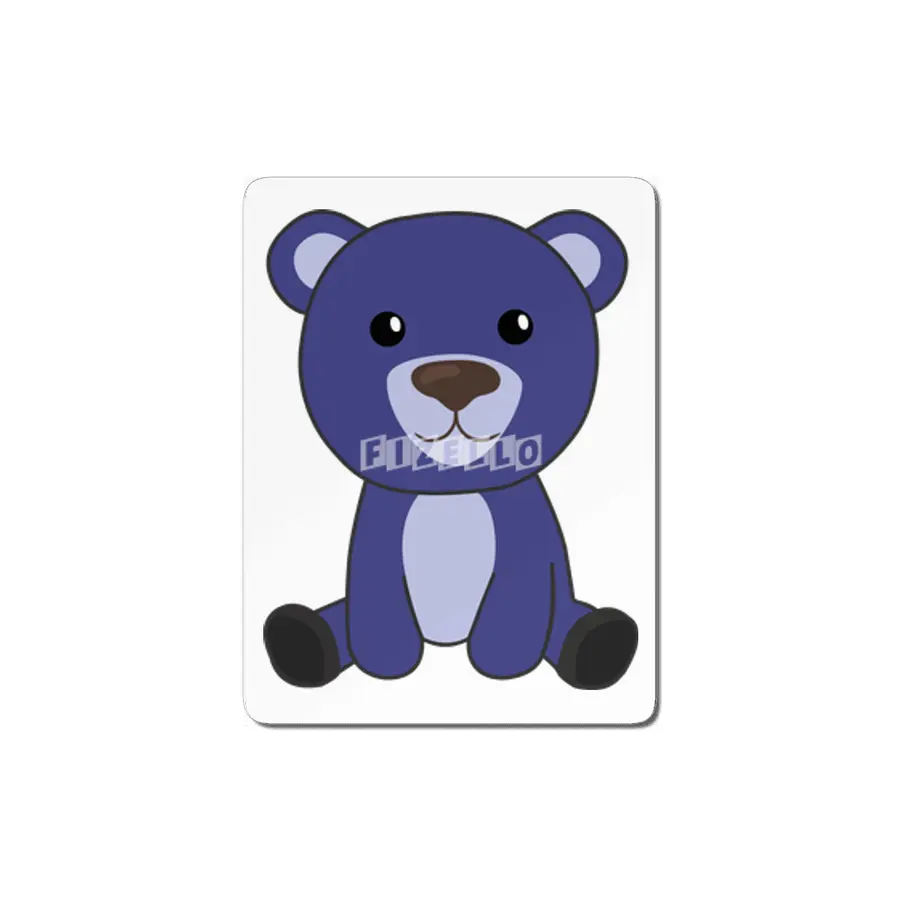 Blue Bear Colorful Bears Cute Animals Teddy Bears MDF Tablo