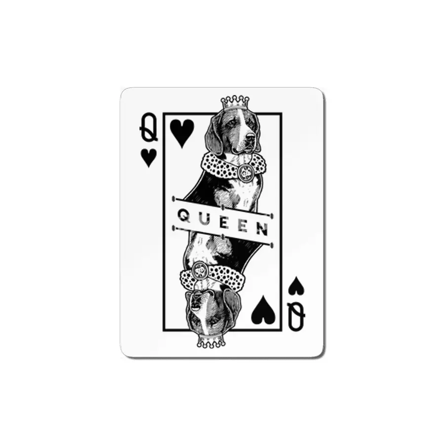 American Foxhound Queen Of Hearts Funny Dog Lover Pop Art MDF Tablo