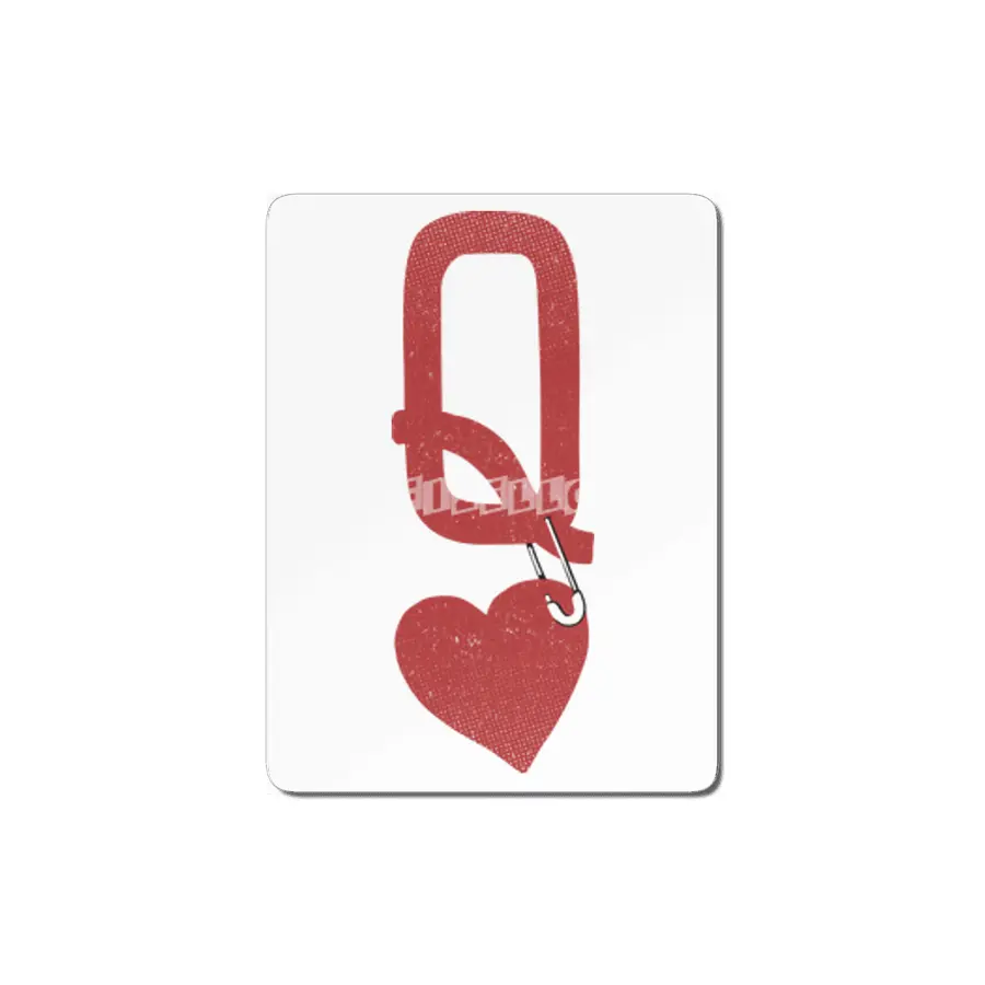 Queen Of Hearts Poker MDF Tablo