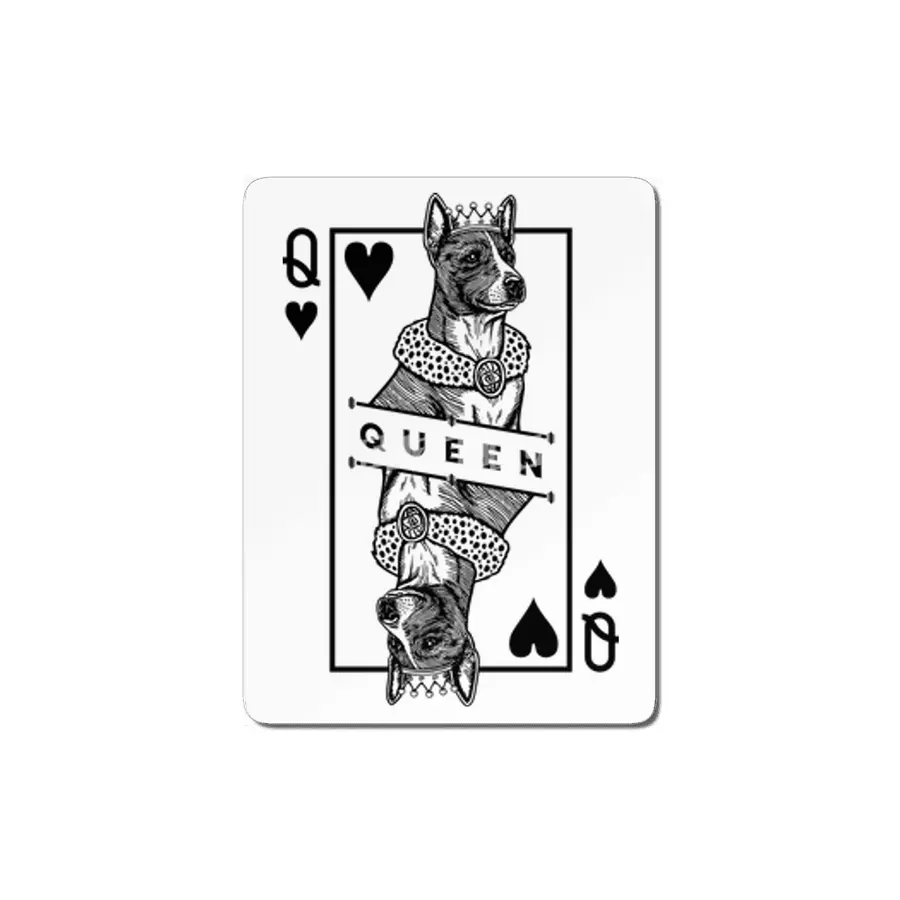 Basenji Queen Of Hearts Funny Dog Lover Pop Art MDF Tablo