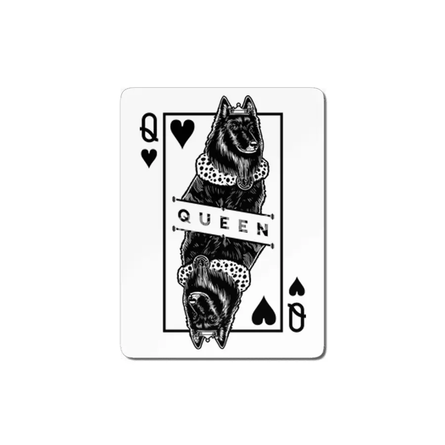 Belgian Sheepdog Queen Of Hearts Groenendael Dog Pop Art MDF Tablo