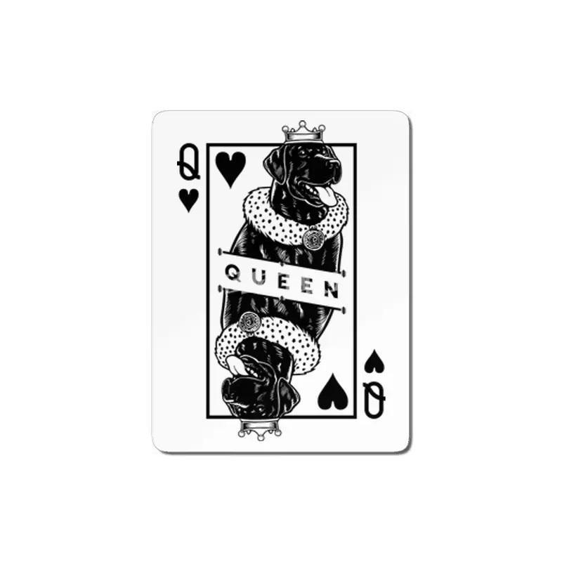 Black Labrador Retriever Queen Of Hearts Funny Dog Pop Art MDF Tablo