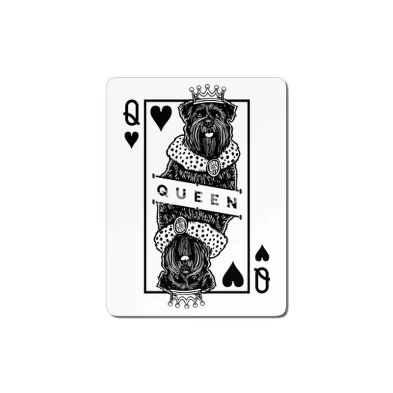 Bouvier des Flandres Queen Of Hearts Funny Dog Lover Pop Art MDF Tablo