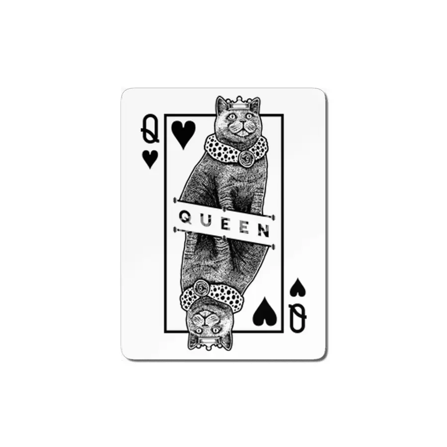 British Shorthair Queen Of Hearts Funny Cat Lover Pop Art MDF Tablo