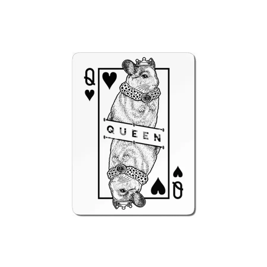 Chinchilla Lover Queen Of Hearts Funny Pet Rodent Pop Art MDF Tablo