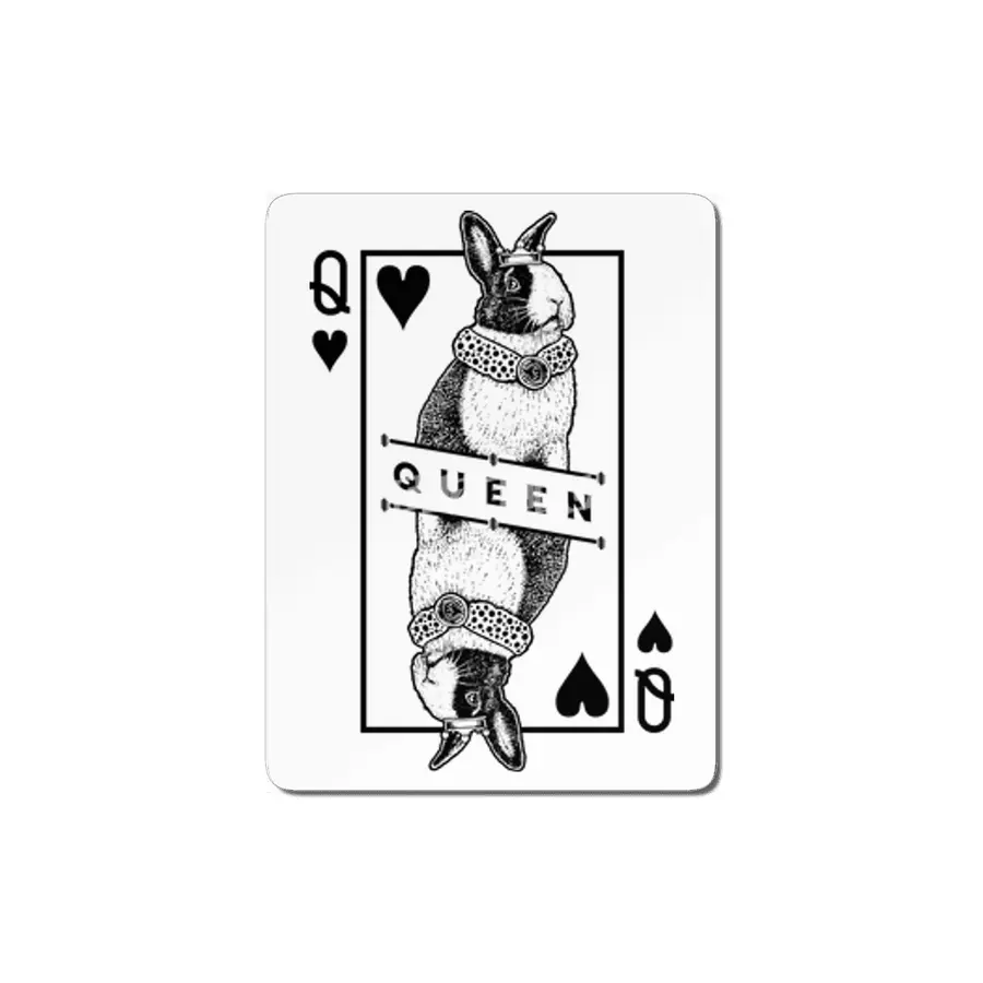 Dutch Bunny Rabbit Queen Of Hearts Funny Pet Pop Art MDF Tablo
