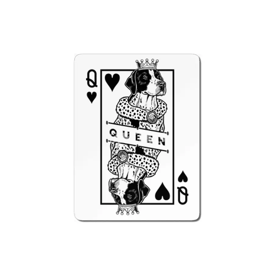 English Pointer Queen Of Hearts Funny Dog Lover Pop Art MDF Tablo