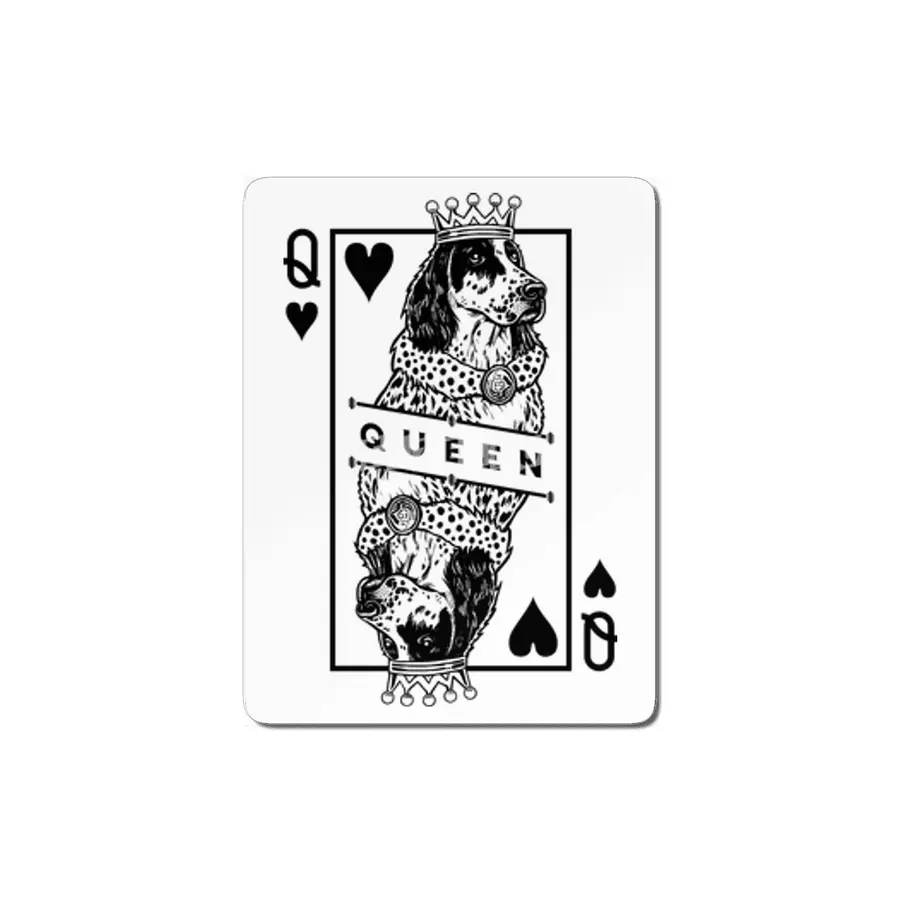 English Setter Queen Of Hearts Funny Dog Lover Pop Art MDF Tablo
