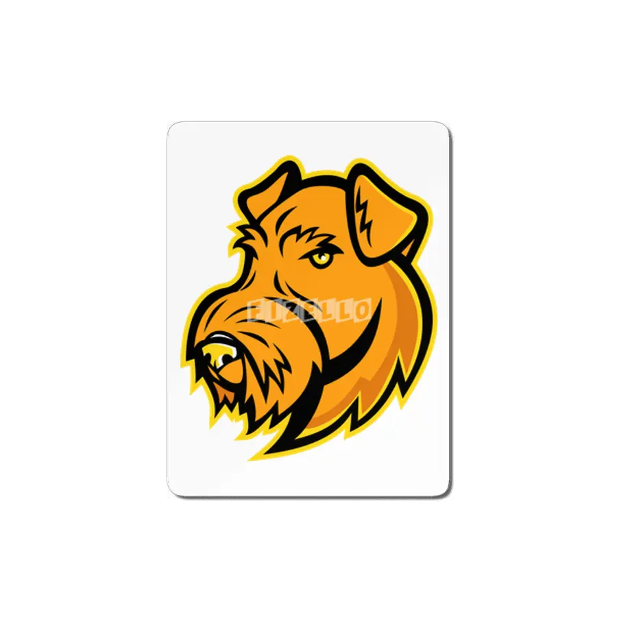 Airedale Terrier Dog Mascot Artwork MDF Tablo