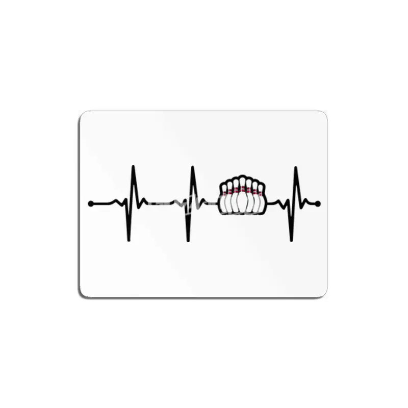Bowling Pin in Heartbeat Ecg Lineart Style Bv MDF Tablo