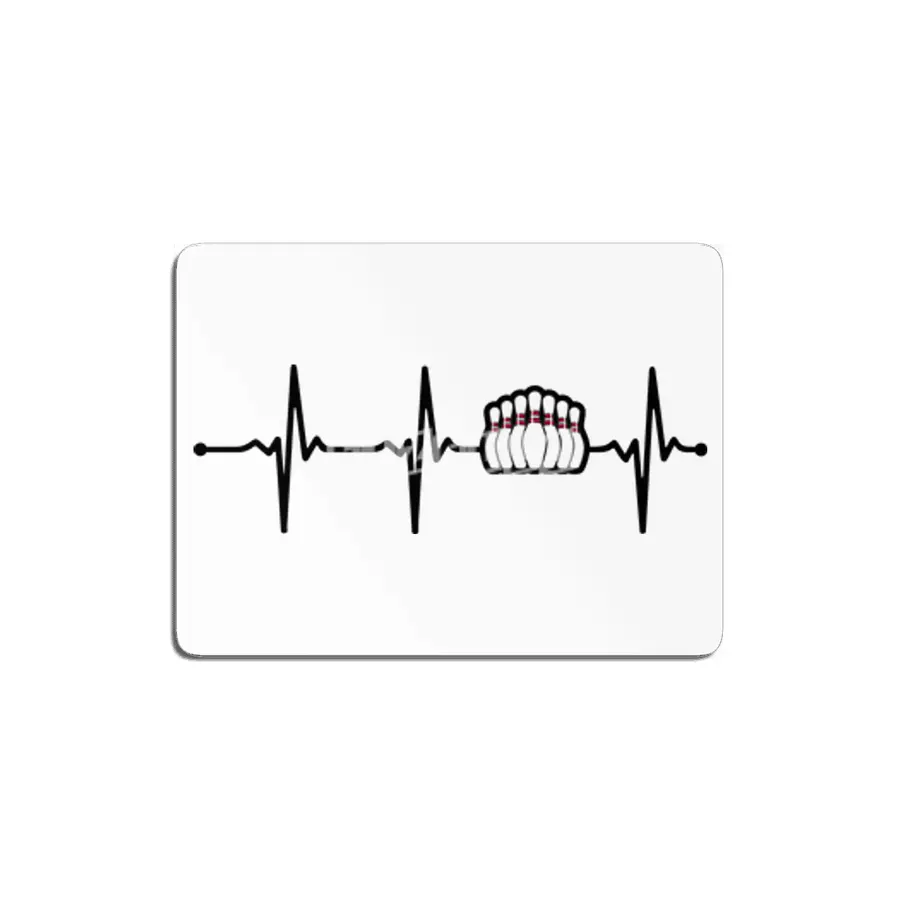 Bowling Pin in Heartbeat Ecg Lineart Style Bv MDF Tablo