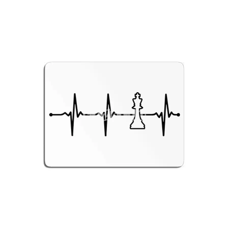 Chess Lineart Minimalistic Ecg Heartbeat Design Bv MDF Tablo