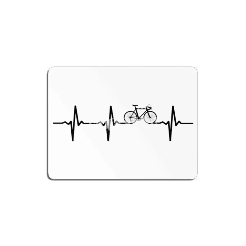 cycling heartbeat bicycle biking bike  riding bikes ride cyclist cool black design on  white MDF Tablo