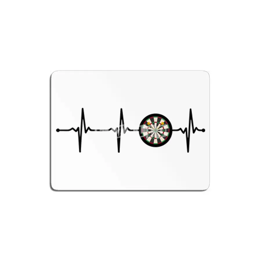 Darts Target on a Heartbeat Lineart ECG design Bv MDF Tablo